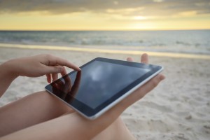 Womam using a tablet